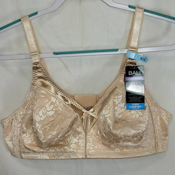 NWT Bali Beige Classic Support Cool Comfort Bra Size 42C - Picture 1 of 7